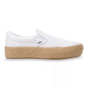 ‼️SOLD‼️VANS Linen Slip-On Platform Espadrille SF Womens Shoes